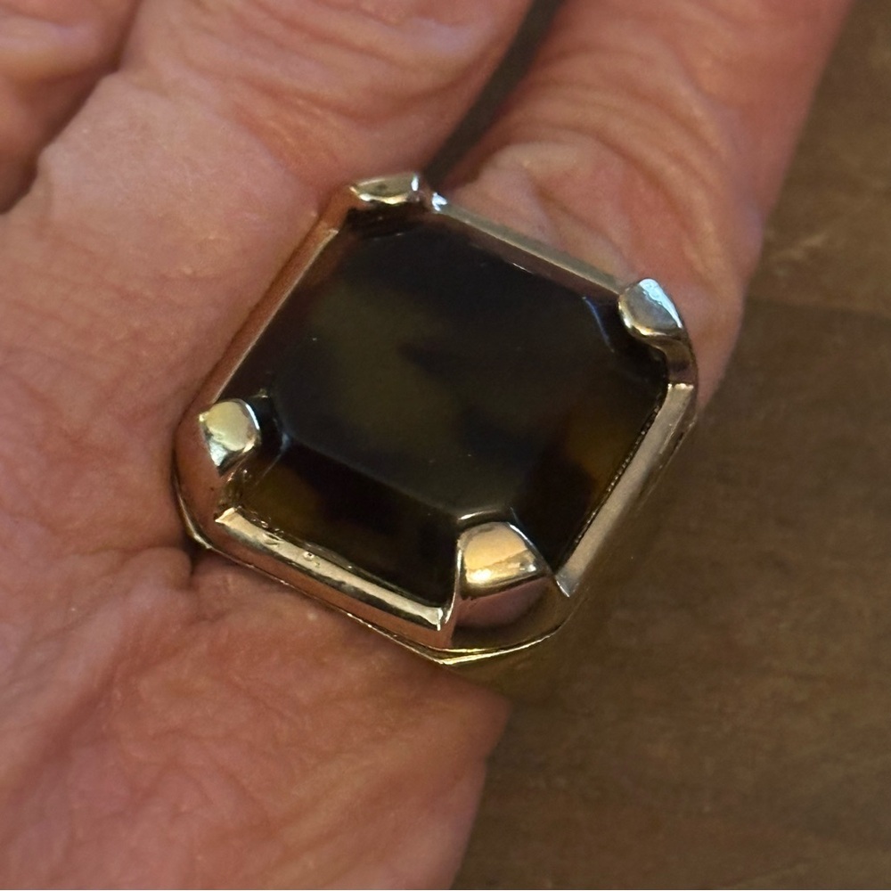 Chico’s Square Tortoiseshell Statement Ring - image 4